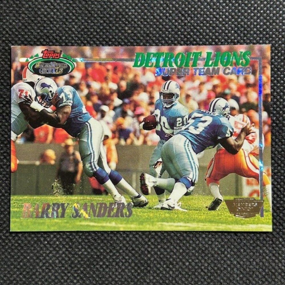 1993 Topps Stadium Club Super Teams Detroit Lion Members Only Barry Sanders HOF